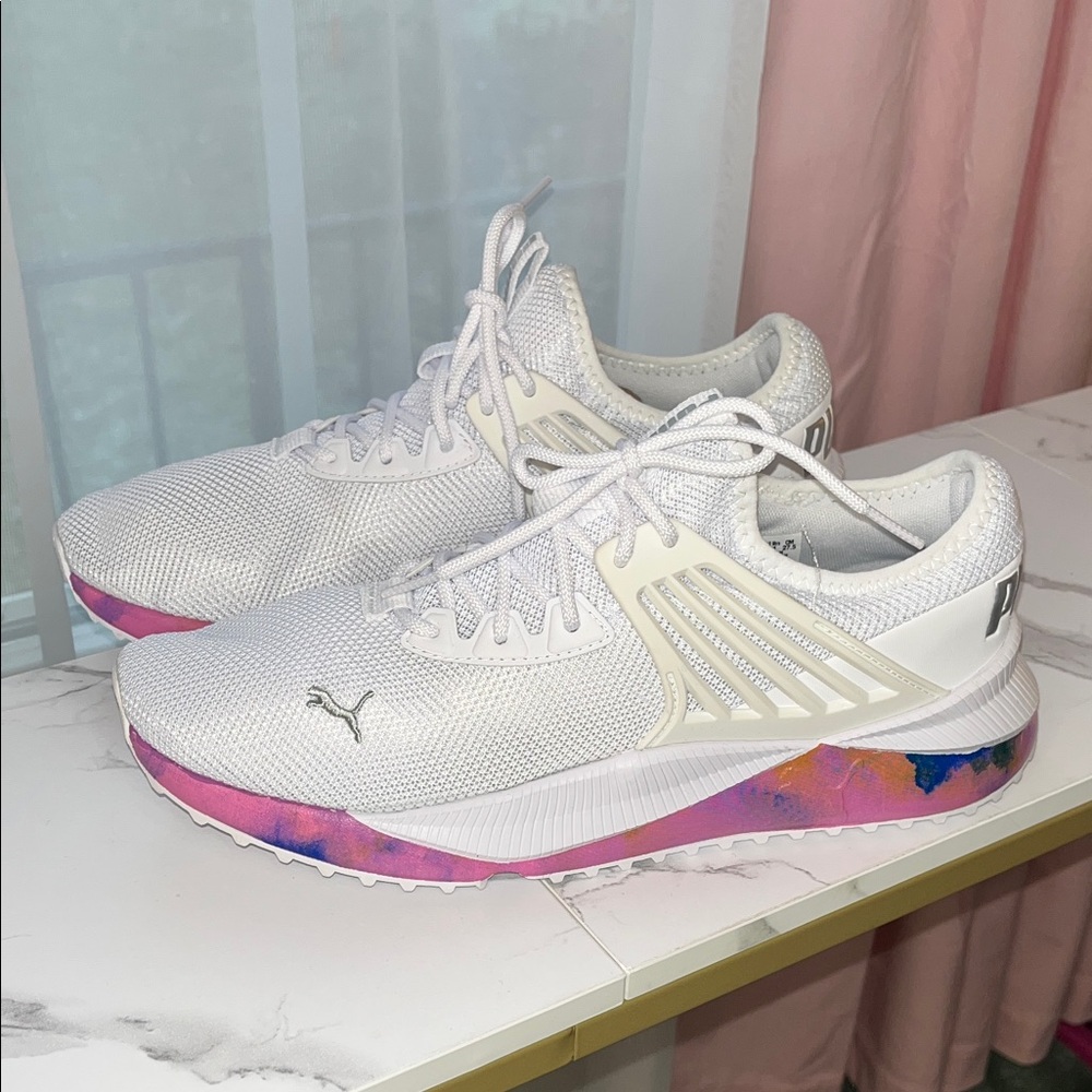 Puma Women's White and Multicolor Athletic Shoes -Size 11 - Picture 6 of 9
